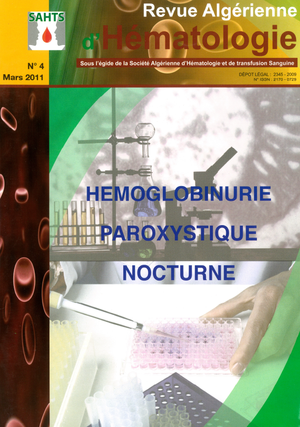 REVUE ALGÉRIENNE D'HÉMATOLOGIE N° 04