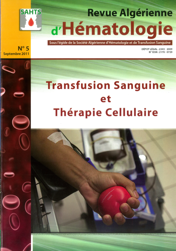 REVUE ALGÉRIENNE D'HÉMATOLOGIE N° 05