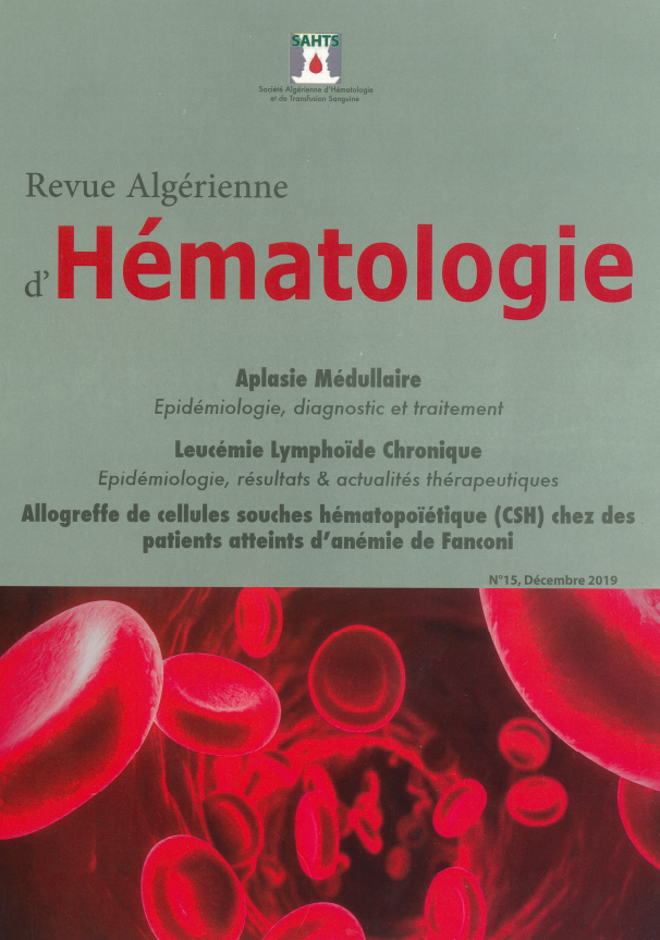 REVUE ALGÉRIENNE D'HÉMATOLOGIE N° 15